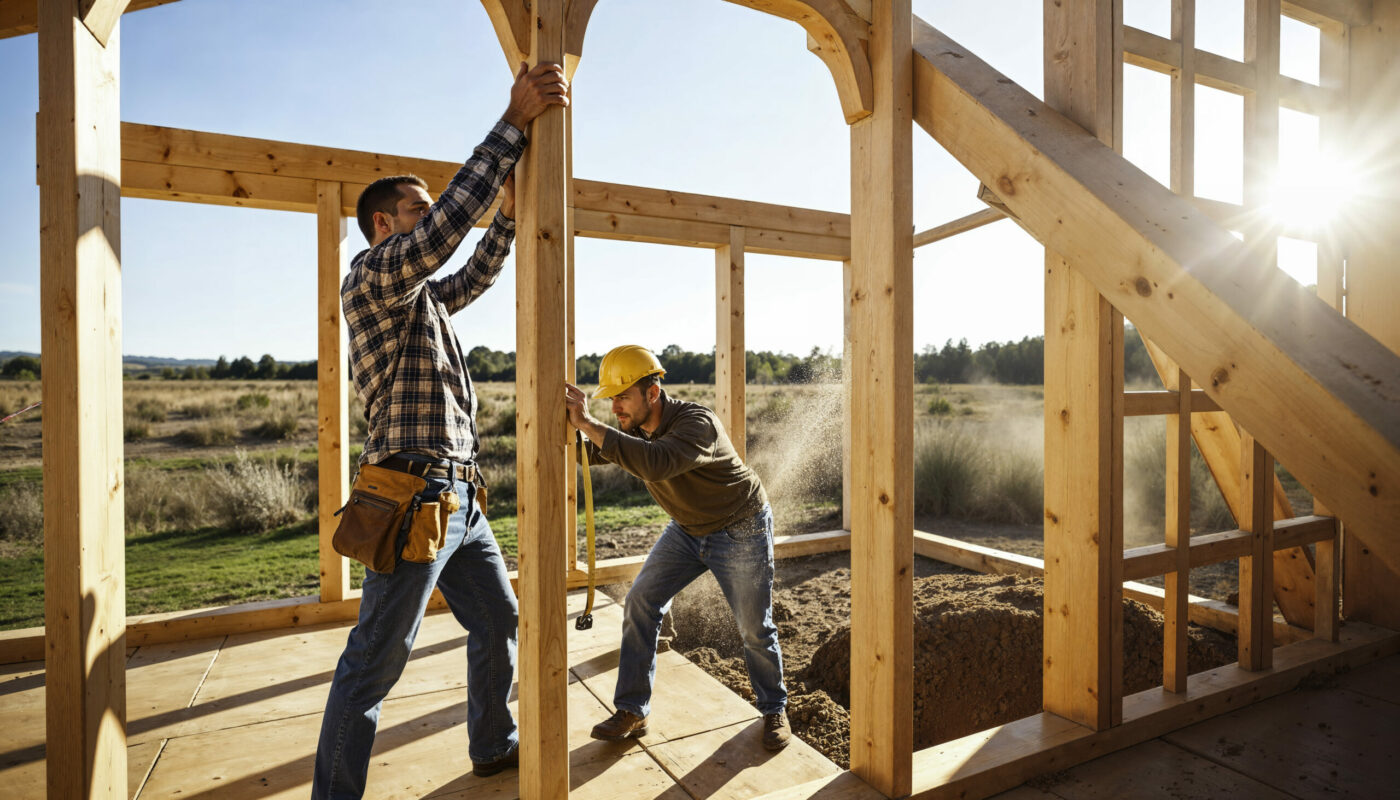 étapes construction maison bois